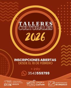 INICIAN LAS INSCRIPCIONES PARA LOS TALLERES CULTURALES 2026