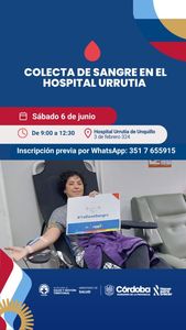 Nueva colecta de sangre en el Hospital Urrutia