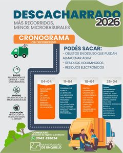 INICIA EL PROGRAMA DE DESCACHARRADO 2026