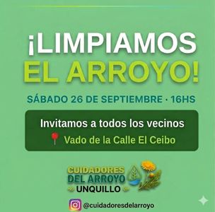 Manos al arroyo: vecinos de Unquillo vuelven a limpiar